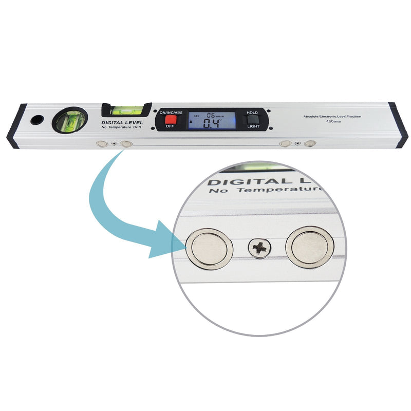Protractor Ruler Tool Gauge Spirit Level 42cm 420mm 16.5" Long Digital Inclinometer Protactor with Magnetic Base Protractor