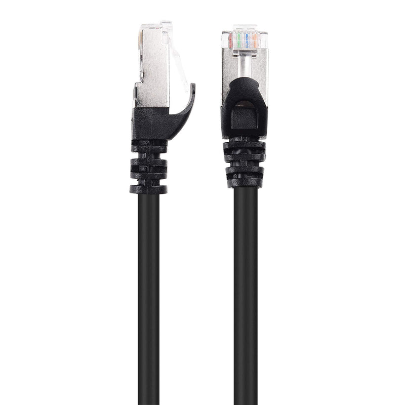 Cable Matters Snagless Cat 6a, Cat6a (SSTP, SFTP) Shielded Ethernet Cable in Black 14 ft
