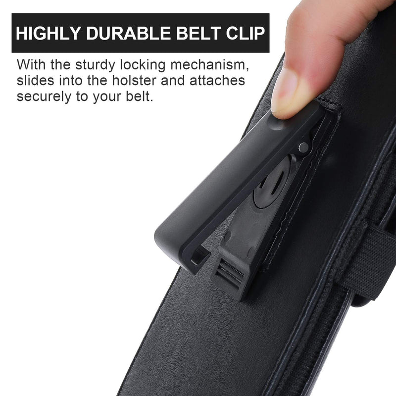 BECPLT Holster for Galaxy Z Fold 4 Leather 360 Rotating Belt Clip Pouch Case Cover for Samsung Galaxy Z Fold3 5G Galaxy Fold4 5G Galaxy Z Fold2 5G -Black