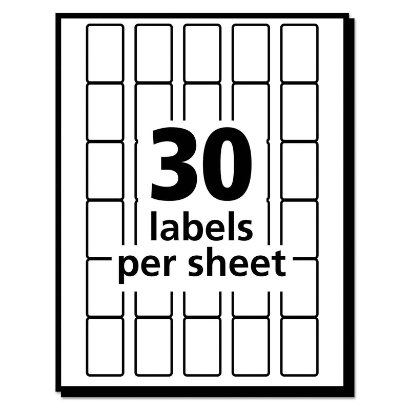 Avery Self-Adhesive Removable Multi-Use Labels, 5/8 x 7/8, White, 1050/Pack, PK