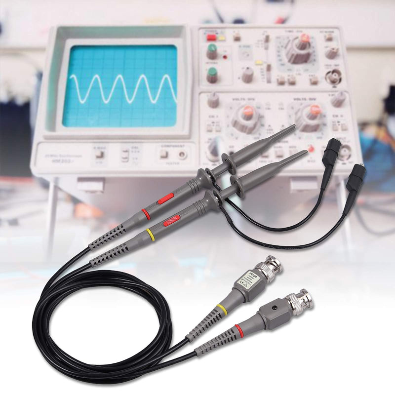 AUTOUTLET P6100 Universal Oscilloscope Probe with Accessories Kit 100MHz Oscilloscope Clip Probes with BNC to Minigrabber Test Lead Kit P6100 Oscilloscope Probe 100MHz