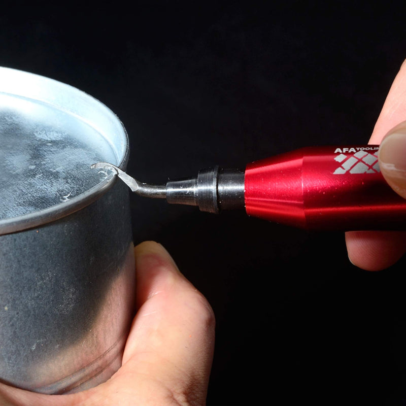 AFA Tooling Deburring Tool with 10 High-Speed Steel Rotary Burr Removal Blades and Countersink Hand Reamer 3