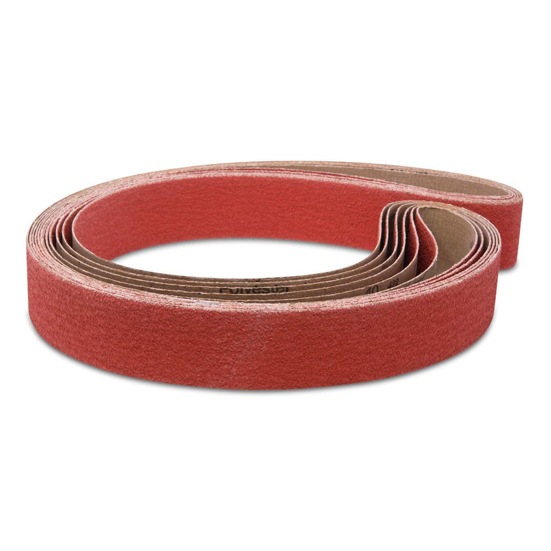 Red Label Abrasives 2 X 48 Inch 60 Grit Metal Grinding EdgeCore Ceramic Sanding Belts, Extra Long Life, 6 Pack