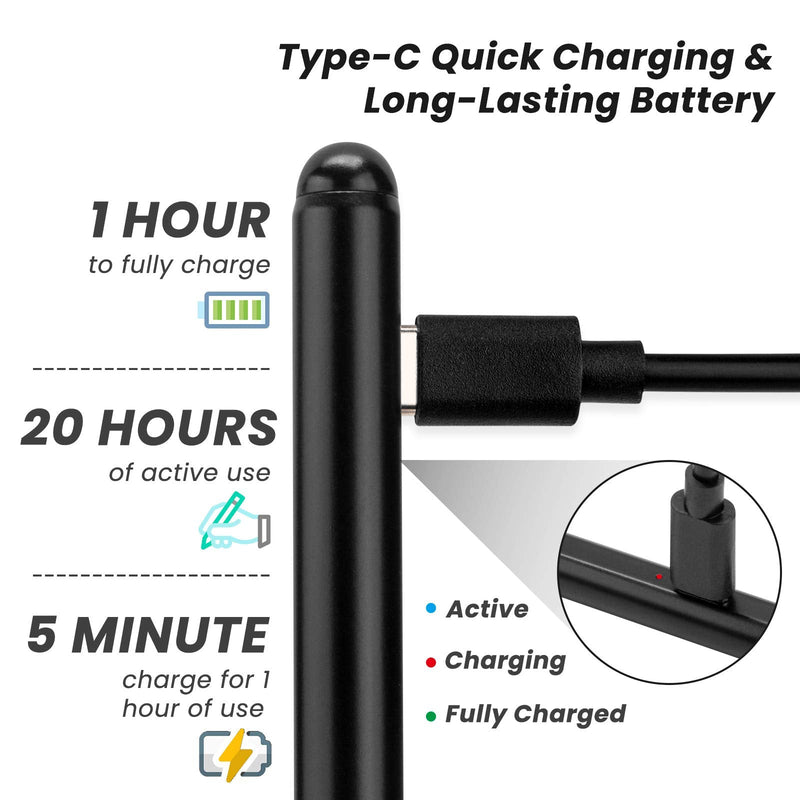 2021 iPad Pro 11 Inch Stylus Pencil 2nd Generation,,Palm Rejection and Magnetic with 1.2 mm Replaceable POM Tip Active Stylus Pen for Apple iPad Pro 11 Inch 3rd Gen Pencil,Black Black