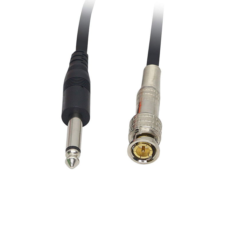 6.35mm TS Plug to BNC Plug Audio Cable, BNC Male to 1/4" Mono Male Bidirection Extension Cord for CCTV and More (1M/3.28Ft)