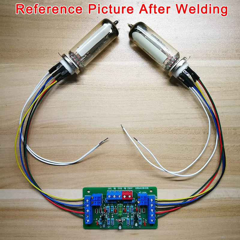 1Set Dual Way Magic Eye 6E2 Tube Audio Level Indicator Module VU Meter Music Spectrum Vacuum Tube Level Indicator Driver Board DIY Kits