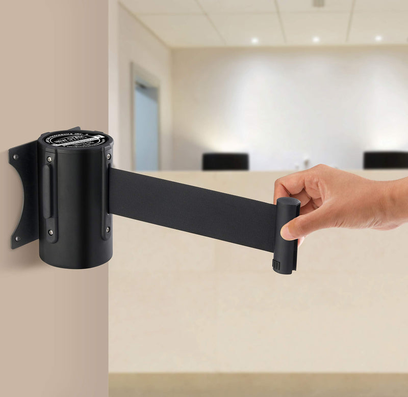 New Star Foodservice 1028812 Retractable Belt Stanchion Wall Receiver