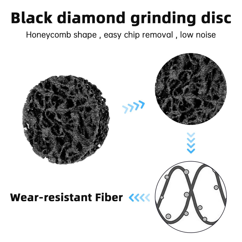 CSD disc grinding disc, 19 pieces 50 mm coarse cleaning disc, drill grinding disc, cleaning disc set for angle grinders of paint, rust welds, oxidation cleaning and removal
