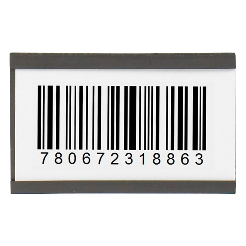 Aviditi 2 x 3 Inch Magnetic C-Channel Label Holder with Paper Inserts, for Labeling Metal Surfaces (25 Pack) 2 x 3"