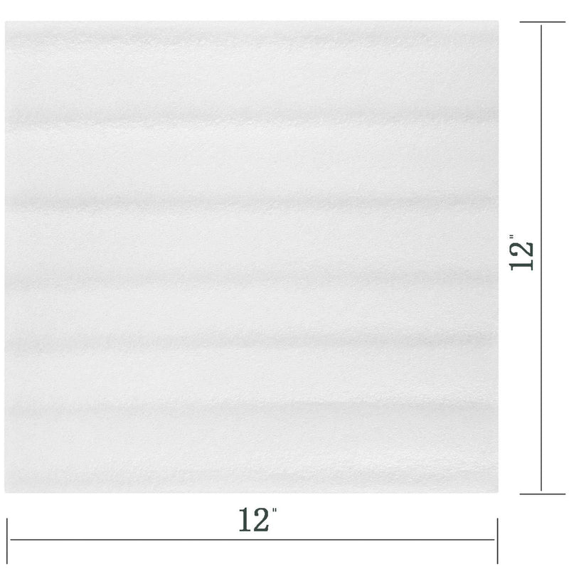 100 Pack Foam Sheets, DAT 12" x 12", 1/16" Thickness, Foam Wrap Cushioning Material, Moving Supplies for Packing Storage and Shipping 100 pack 1/16"