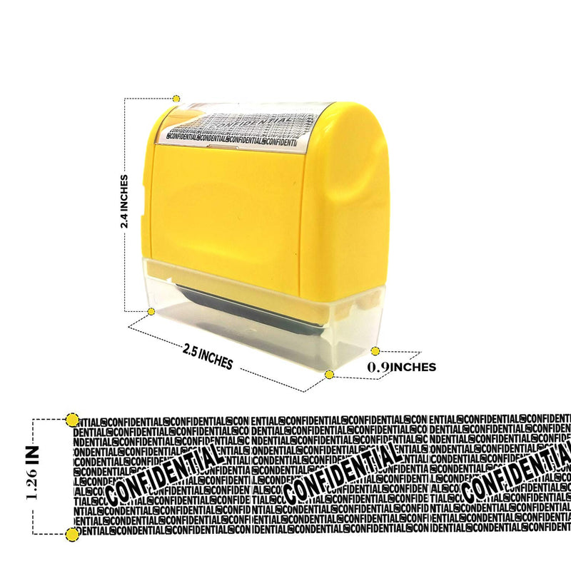 WAFJAMF Rolling Identity Theft Guard Stamp (ID Theft Roller Stamp)-Yellow Yellow