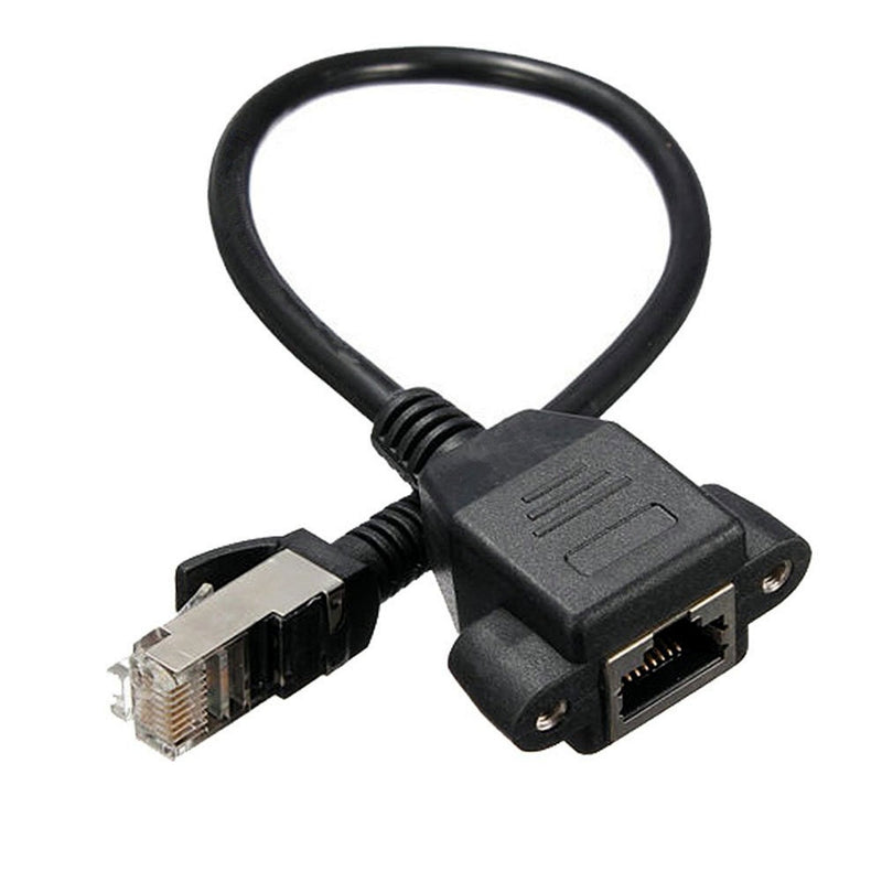 Ethernet Extension Cable, ANRANK EC45030AK RJ45 Male to Female Ethernet LAN Network Extension Cable Black - 1FT/0.3M