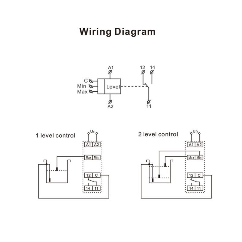 GAEYAELE GRL8 Liquid Timer Control Relay Electronic Liquid Level Controller 10A AC/DC24V-240V GRL8-02,AC/DC24V~240V