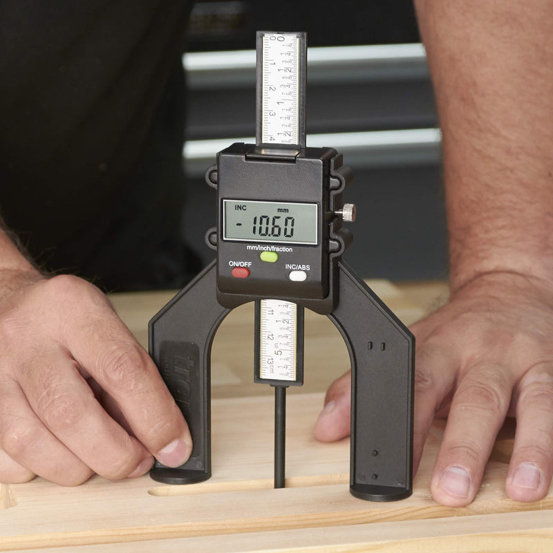 Trend GAUGE/D60 Digital Depth Gauge with 60mm Jaw Opening for Setting Rebates and Grooves