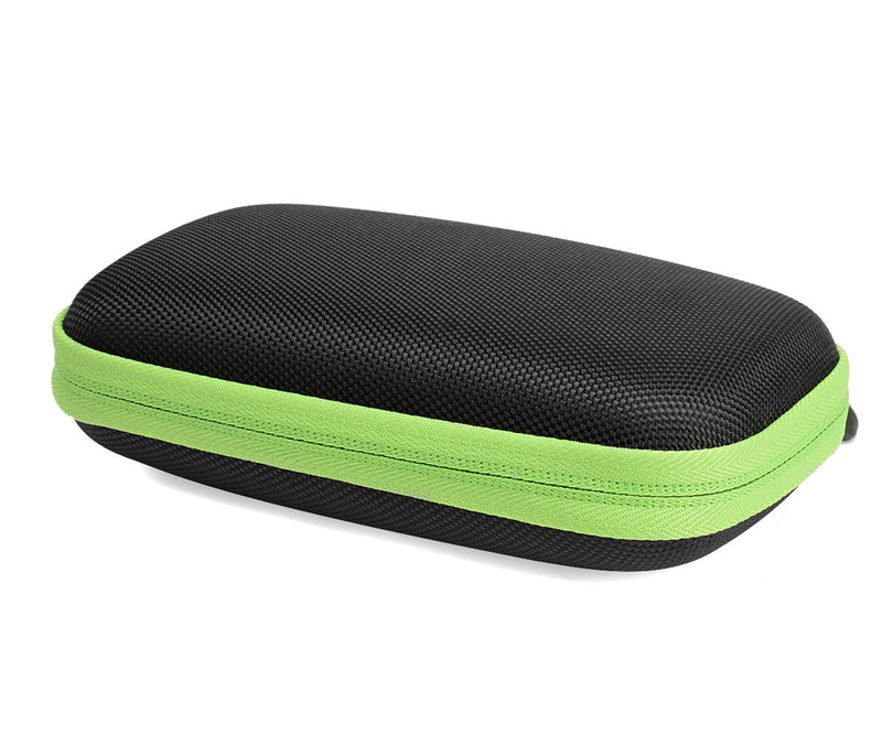 CaseSack case for ZOLEO Satellite Communicator, Black with Green Zip to Match ZOLEO, mesh Accessory Pocket, Large Handy case for More Accessories Black large