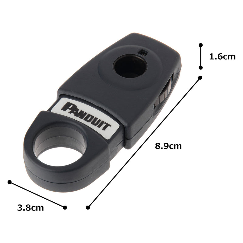 Panduit CJAST Adjustable Single-Handed Cable Jacket Stripping Tool, Black