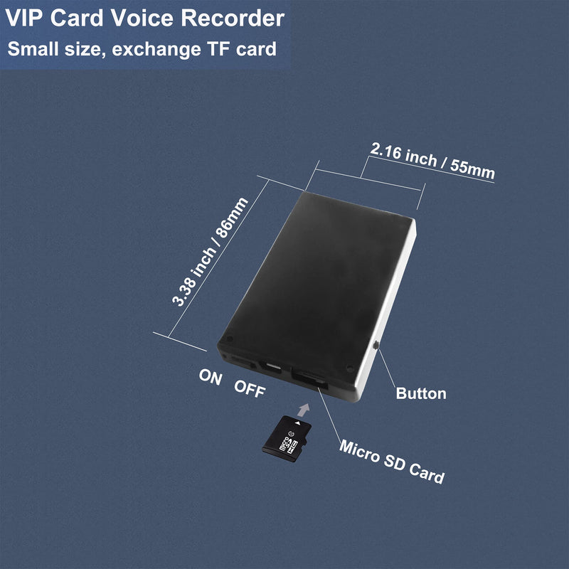 Voice Recorder Cards, 16GB Noise Canceling Voice Activated Recorder 40 Hours Battery Recording Time, External Memory Card, USB Files Transfer,Playback,MP3 Player