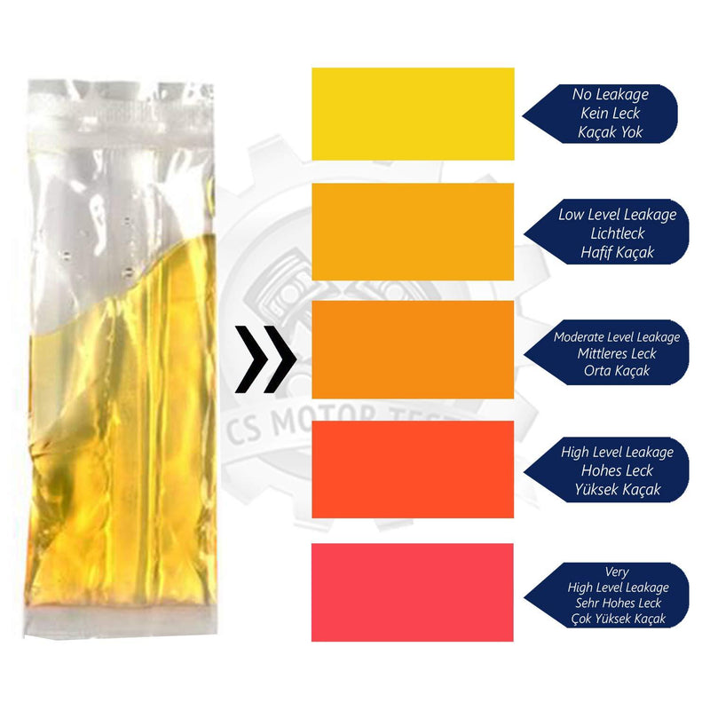 CS Engine Combustion Real-TIME Leak Tester - CO2 Leak Tester - Cylinder Head Gasket Tester - Test While Driving - Petrol Diesel Gas - Engine Under Load Head Gasket Test Kit - 10 PCS in a Special Box