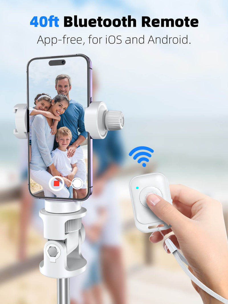 [Newest] 62" Selfie Stick Tripod with Remote - Kaiess iPhone Tripod Stand, Wider Legs & Thicker Tube iPhone Tripod with Rotation Phone Holder Fit for iPhone 14 13 12 Pro Max/Samsung/Camera/GoPro