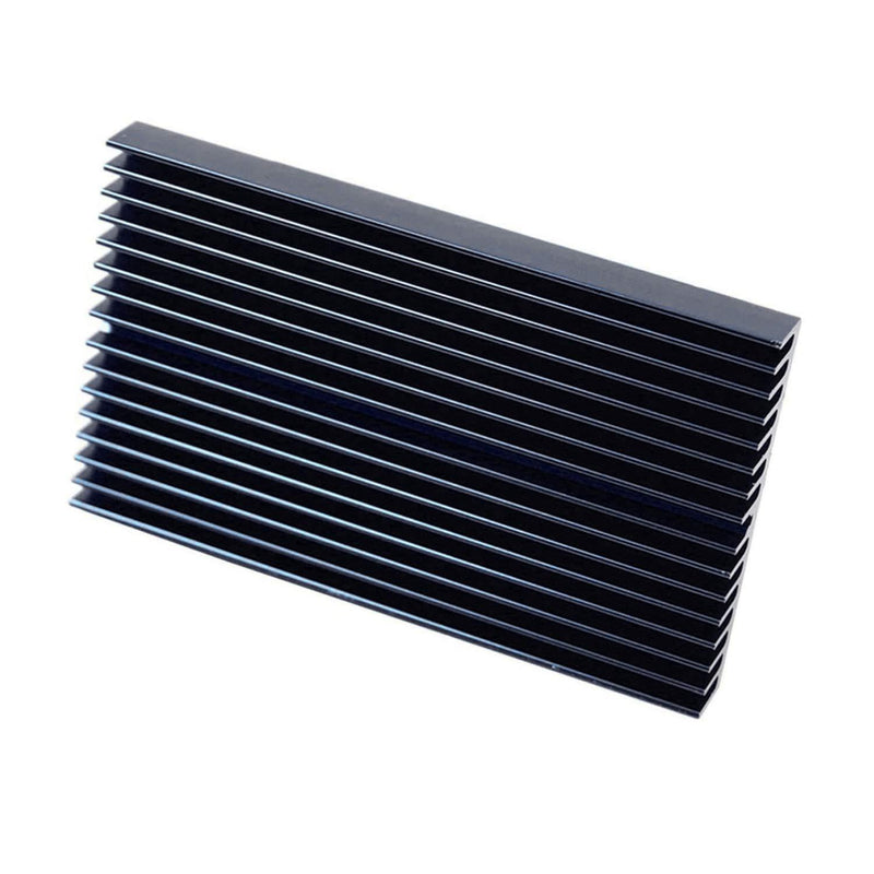 Easycargo 4pcs 60mm Heatsink 100x60x10mm, Aluminum Cooling Heat Sink, Cooler Heatsink for Cooling LED Panel (100mm x 60mm x 10mm) (Black) Black