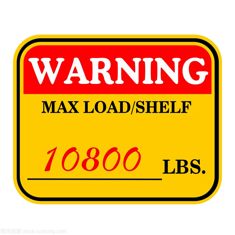 3×4 inch Caution MAX Load/Shelf LBS Sticker Bright Warning Pallet Rack Capacity Labels 60pcs Industrial Strength Cross Beam Safety Stickers for Warehouse Warehouse Pallet Racking,Forklift