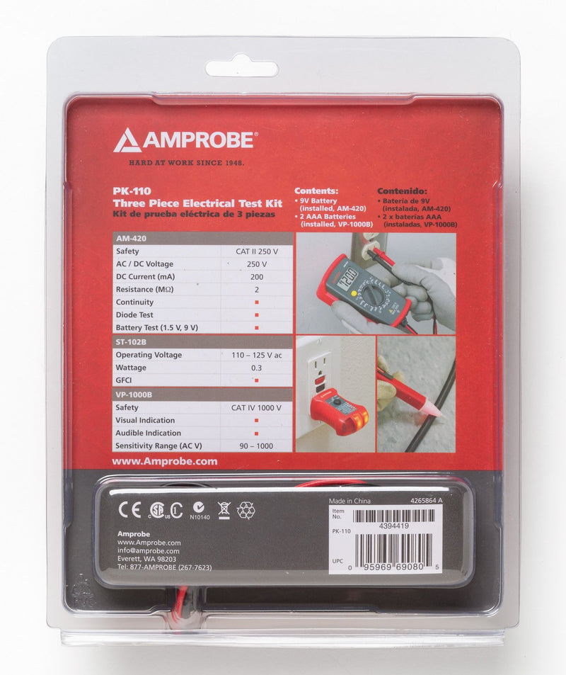 Amprobe PK-110 Electrical Test Kit with Voltage Probe