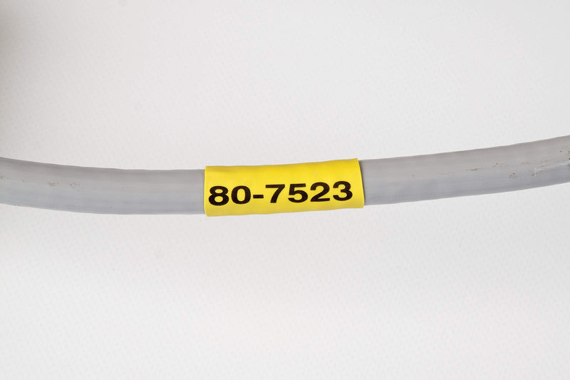 Brady Authentic (M21-125-C-342-YL) PermaSleeve Heat Shrink Tubing for Control Panels, Electrical Panels and Wire Harness Labeling, Black on Yellow material - Designed for BMP21-PLUS and BMP21-LAB Label Printers, .235" Width, 7' Length .235"