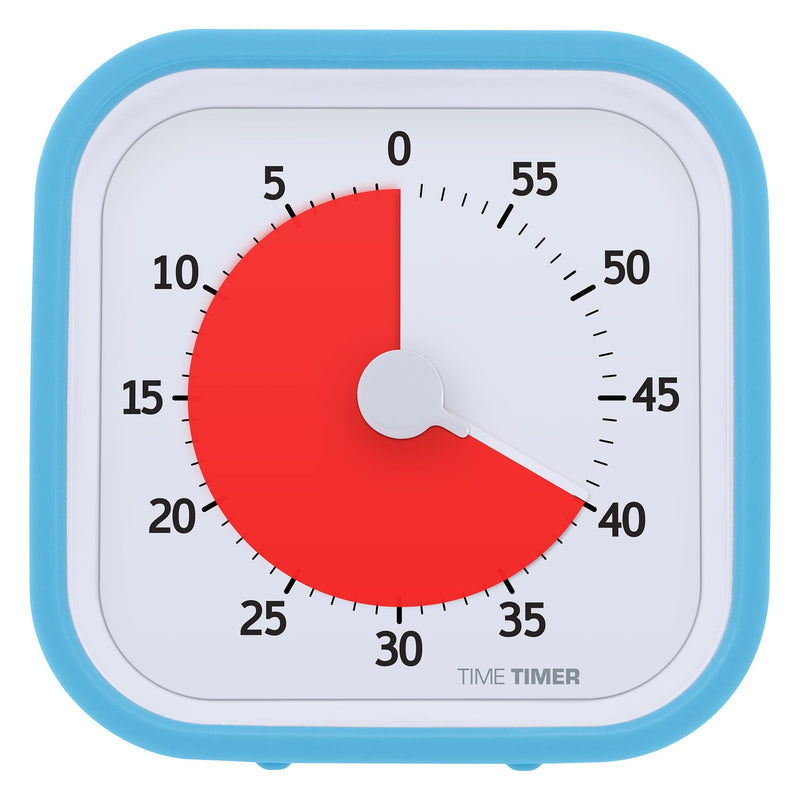 Time Timer MOD Sprint Edition — 60 Minute Visual Timer — For Kids Classroom Learning, Homeschool Tool, Teachers Desk Clock and Office Meetings (Sky Blue)