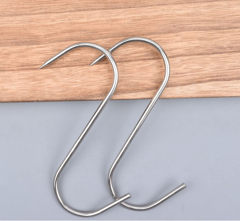 20 Pack 5 Inch Meat Hooks for Butchering Hanging Smoking BBQ Accessories