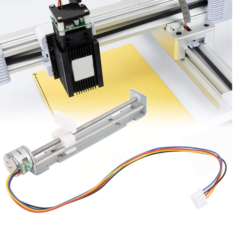 Electric Linear Guide Rail Motion Slide Actuator Module 80mm Stroke Driven by 2Phase 4Wire Stepper Motor for DIY CNC Linear Position Kit Engraving Machine