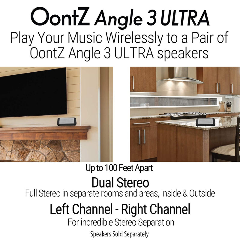 OontZ Angle 3 Ultra (4th Gen) Waterproof 5.0 Bluetooth Speaker, 14 Watts, Hi-Quality Sound & Bass, 100 Ft Wireless Range, Play 2, 3 or More Speakers Together, OontZ App, Bluetooth Speakers (White) White