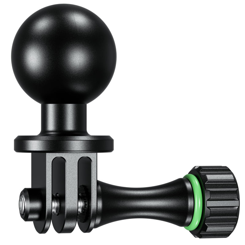 BRCOVAN Aluminum Alloy Tripod Mount Adapter with 1'' TPU Ball Fit for RAM Mounts B Size Double Socket Arm, Compatible with Gopro Hero Action Camera/DJI/Insta360/Camcorder/Field Monitor