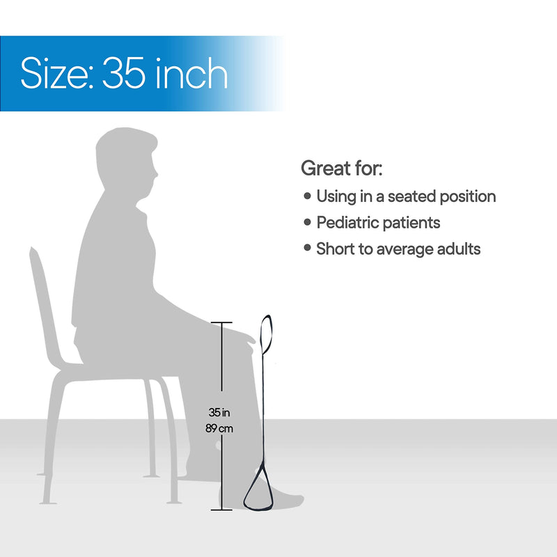 RMS 35 Inch Long Leg Lifter - Durable & Rigid Hand Strap & Foot Loop - Ideal Mobility Tool for Wheelchair, Hip & Knee Replacement Surgery (35 Inch Long)