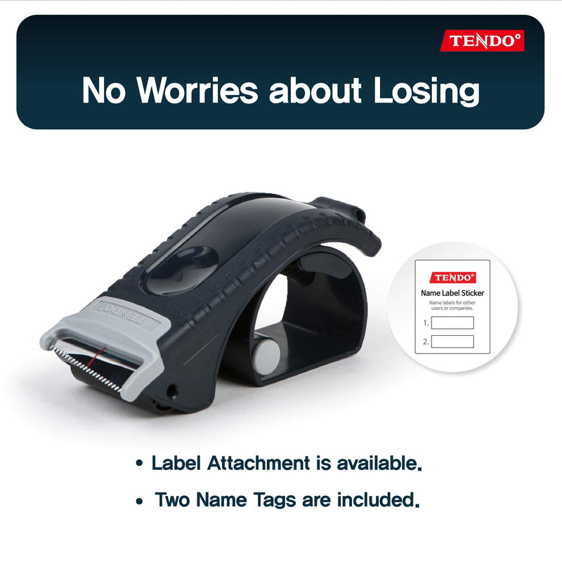 Packing Tape Dispenser: TENDO° Home & Office Line – Great for Box Sealing, Packaging, Shipping & Moving with Patented 10° Sloped Chromium Blades, 1.77’’ ~ 2’’ X 109 yd. - SY-123_Navy SY-123