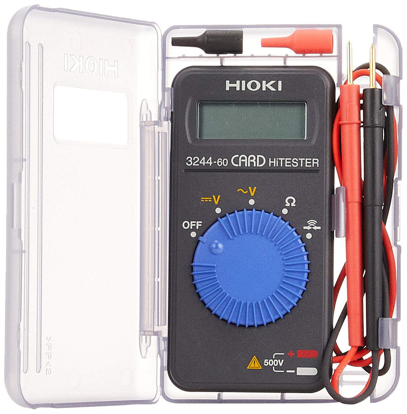 Hioki 3244-60 Card HiTester and Digital Multimeter, 41.99 Megaohms Resistance, 500V AC/DC Voltage