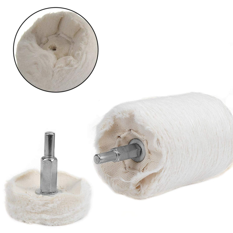 WiMas 8 pieces polishing disc made of cotton, polishing buffing pad, polishing wheel for manifold stainless steel, chrome, aluminum, jewelry, wood, etc