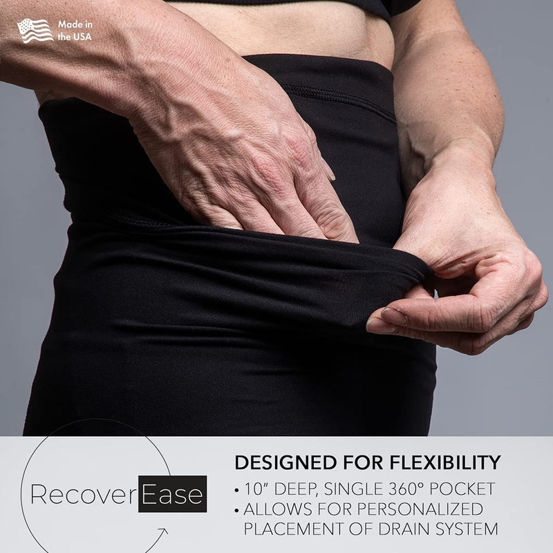 RecoverEase Mastectomy Drain Pouch for Breast Cancer Treatment & Recovery, Breast Cancer Gift for Women (Regular 10-18) Regular 10-18