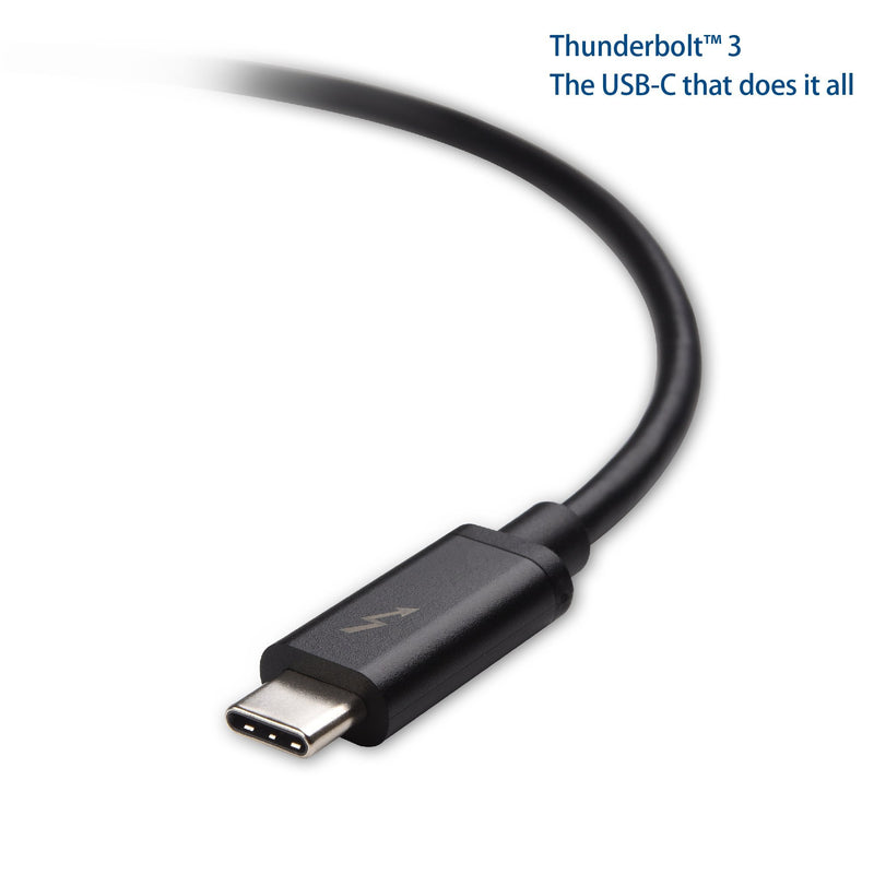 Certified Cable Matters 20 Gbps Thunderbolt 3 Cable (USB C Thunderbolt Cable) in Black 3.3 Feet Supporting 100W Charging