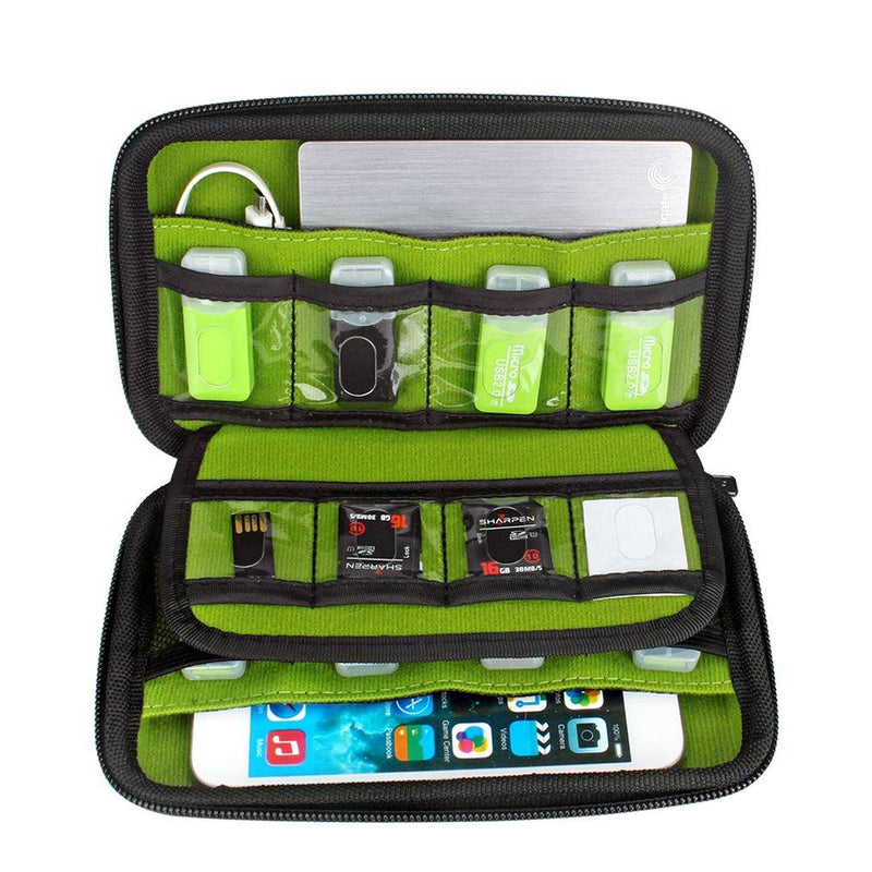 Aprince Digital Gadget Case Waterproof Memory Card Case, Designed for External Hard Drive,USB Flash Drives,Power Banks - Best for Traveling Red