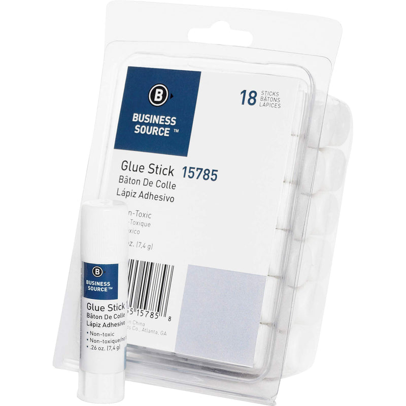 Business Source Glue Stick, Pack of 18