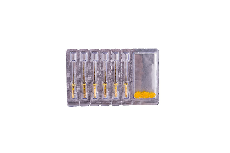 Easyinsmile X-Pro Gold Protaper NITI Rotary Files, 6PCS Endo Controlled Memory Files (F1 25MM) F1 25MM