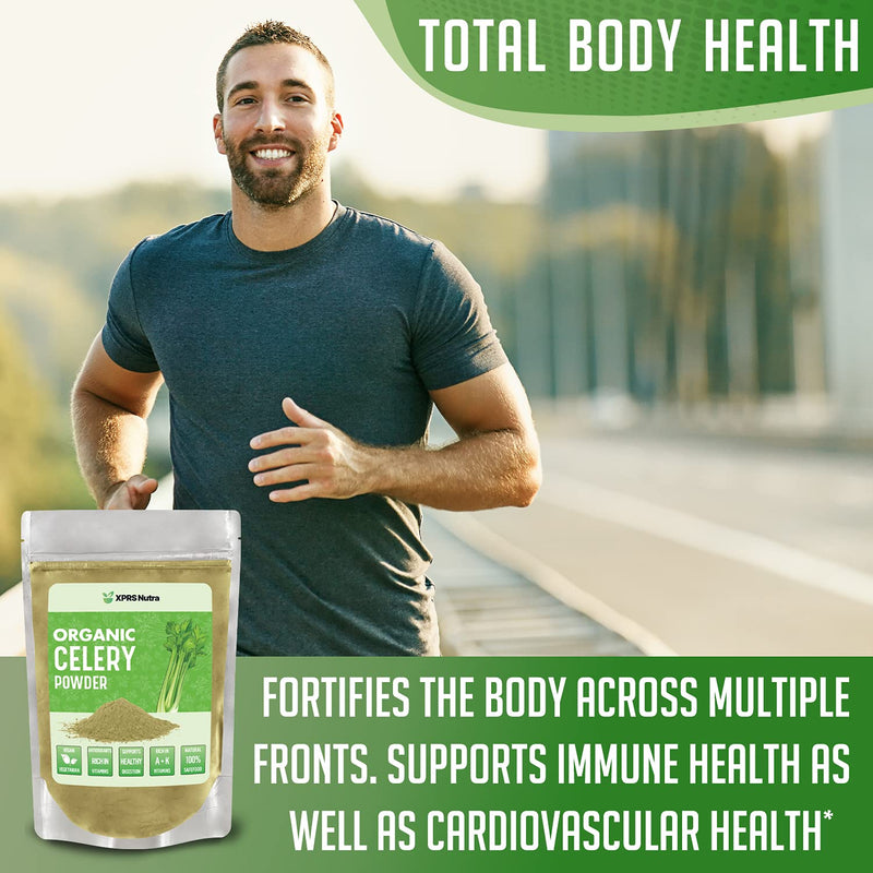 XPRS Nutra Organic Celery Powder - Celery Organic Fresh Powder Antioxidant - Premium Celery Powder Organic - Vegan Friendly Celery Fresh Powder (8 Ounce) 8 Ounce (Pack of 1)