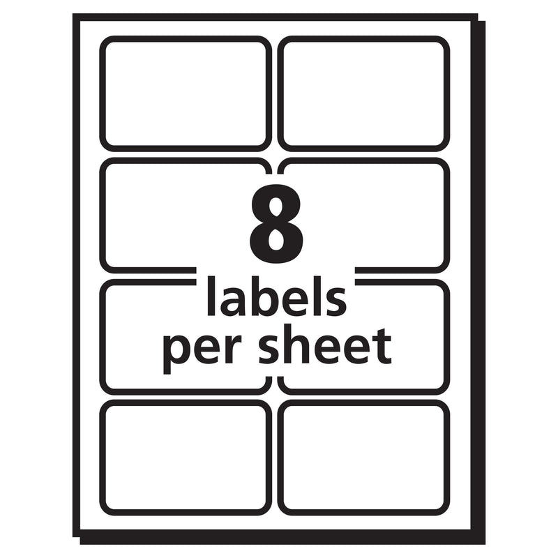 Avery EcoFriendly Name Badge Labels for Laser and Ink Jet Printers, 2.33 x 3.375 Inches, White, Permanent, Pack of 160 (42395)