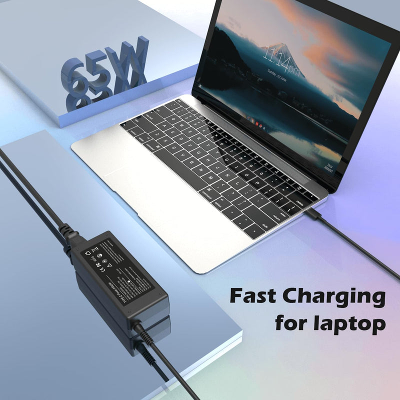 65W USB C Charger for Lenovo Laptop: Lenovo ThinkPad/Yoga/ThinkBook/Chromebook Type C AC Power Adapter for Lenovo ThinkPad X1 T480 T490 T590 T14 T16 X280 X390 E490 E590 L390 Series 65W-Lenovo