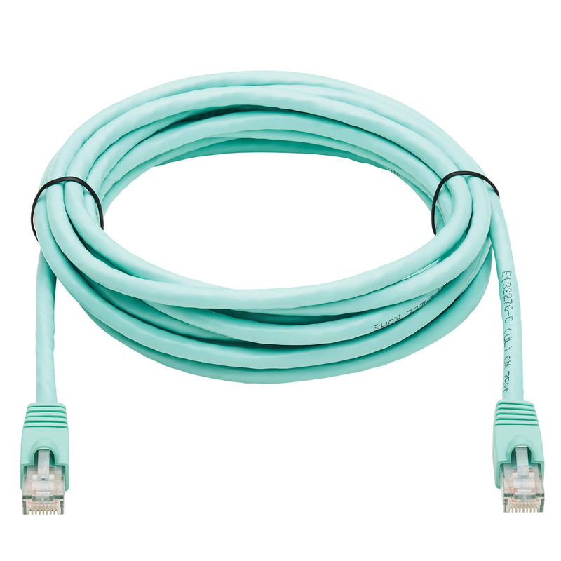 Tripp Lite Augmented Cat6 (Cat6a) Snagless 10G Certified Patch Cable (RJ45 M/M) - Aqua, 14-ft.(N261-014-AQ)