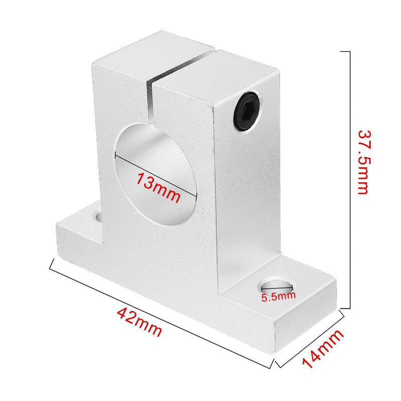 uxcell 4pcs SK13 Aluminum Linear Motion Rail Clamping Guide Support for 13mm Dia Shaft