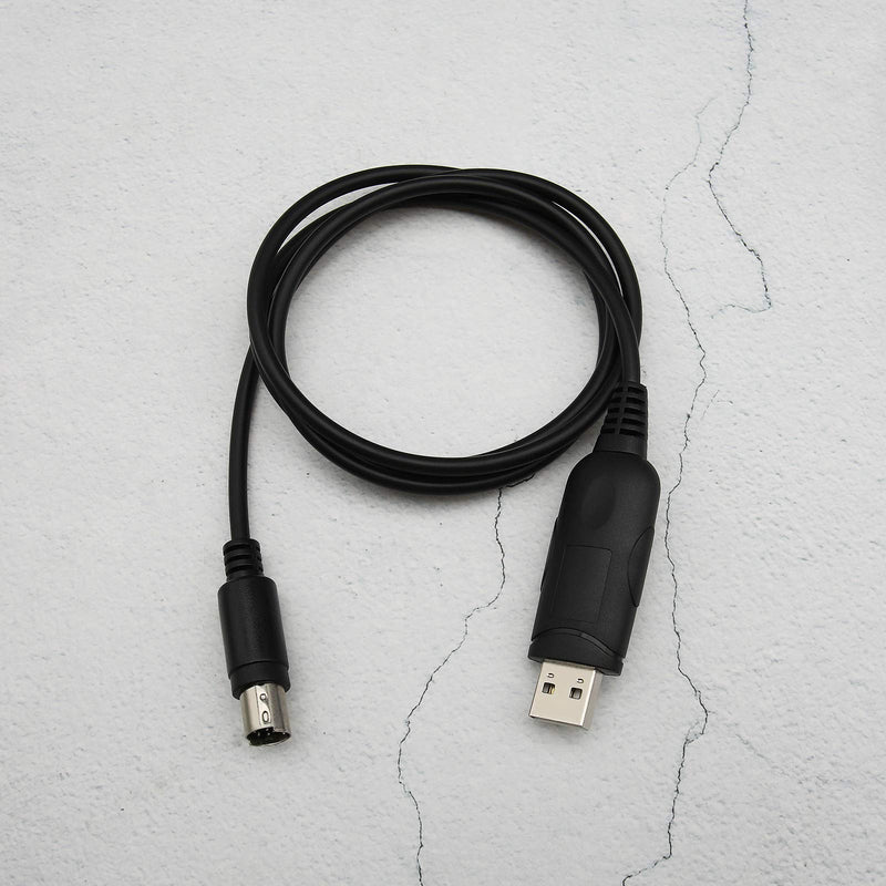 Micro Traders Compatible with FT 857 857D FT100 817 817D VX 1700 Radio Walkie Talkie 1.8M USB to 8 Pins CT-62 CAT Programming Cable and CD