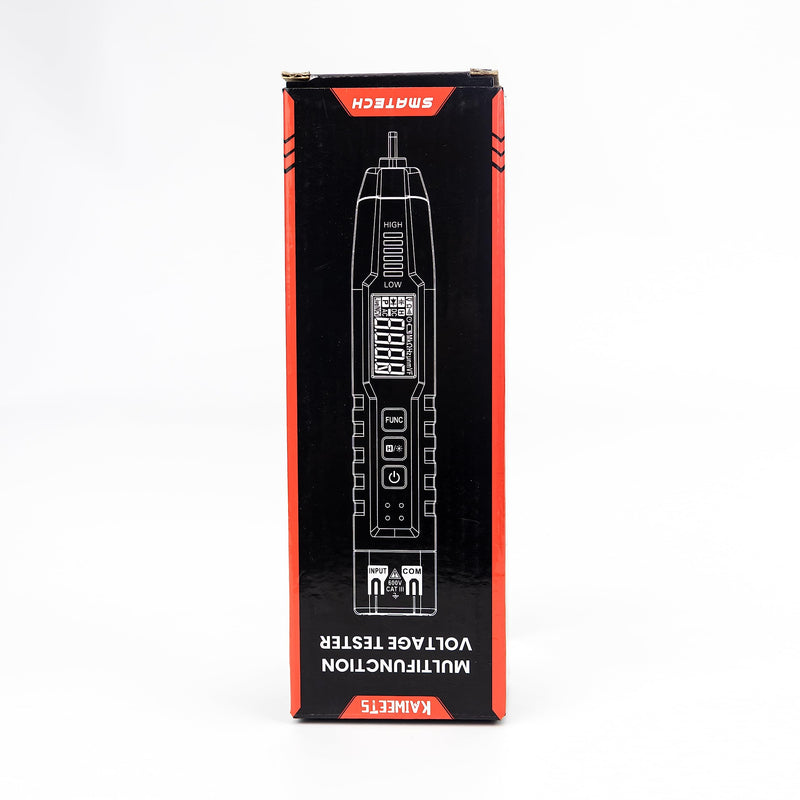 Smart multimeter digital/non-contact two-pole voltage tester, battery tester, continuity tester, phase tester, current tester, voltmeter, ammeter, rotating field measuring device for vehicles, household cars, KAIWEETS ST100
