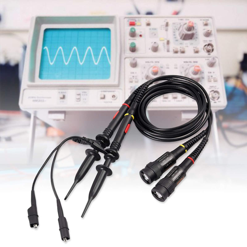 AUTOUTLET P2200 Universal Oscilloscope Probe with Accessories Kit 200MHz Oscilloscope Clip Probes 1X 10X with BNC Mini Grabber Test Lead P2200 Oscilloscope Probe 200MHz