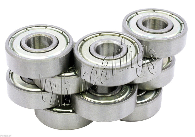 10 Bearing 608ZZ Shielded 8x22x7 Miniature Ball Bearings VXB Brand